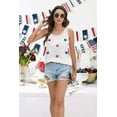 thumbnail image 4 of MOUSYA American Flag Tank Top Women USA Star Sequin Sleeveless Tee Patriotic Shirt 4th of July Summer Vest Tops, 4 of 7