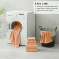 thumbnail image 3 of Kebury 18 Piece Family Bath Towels Set - 6 Bath Sheets, 6 Hand Towels & 6 Washcloths - Microfiber Shower Towels with Hanging Loop Absorbent Ultra Soft Towels for Bathroom Spa Gym- Dark Orange, 3 of 7