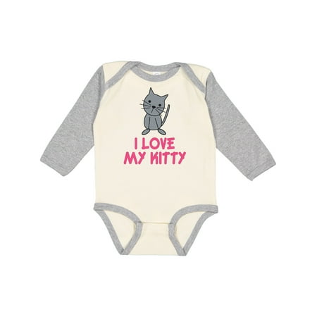 

Inktastic Cat Lover I Love My Kitty Gift Baby Girl Long Sleeve Bodysuit