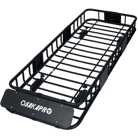 Rooftop Cargo Carrier Basket Motoring Roof Rack,Top Mount Roof Rack Universal Roof Rack Basket, Expandable Cargo Carrier, Car Top Luggage Storage Holder(64" x 22.8")