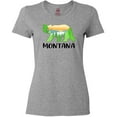 thumbnail image 3 of Inktastic Montana Lake and Trees in Bear Silhouette Women's T-Shirt, 3 of 5