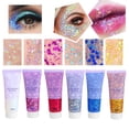 thumbnail image 2 of Mermaid Scale Glitter Gel for Face Body & Lips - Long Lasting Sparkling Iridescent Chunky Glitter Makeup, Eye Shadow & Highlighter for Stage Festival Party, 2 of 4