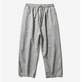 thumbnail image 3 of BXINGOHAI Mens Cotton Linen Pants Big And Tall Pants Breathable Drawstring Jogging Pants Comfy Solid Elastic Waistband Pants Athletic Running Pants With Pocket Today Sales Gray,XXL, 3 of 5
