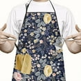 thumbnail image 2 of Pioneer Flower Floral Print Pattern Apron-Garden Aprons for Women with Pockets-Cotton Linen Waterproof Kitchen Cooking Gardening Aprons Adjustable for Kitchen,Cooking,BBQ and Salon 33x27 Inch, 2 of 7
