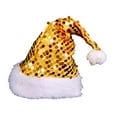 thumbnail image 4 of GUOOL Christmas Hat Sequin Santa Hat for Home Decor Party Favors Stage Performance Gold, 4 of 9