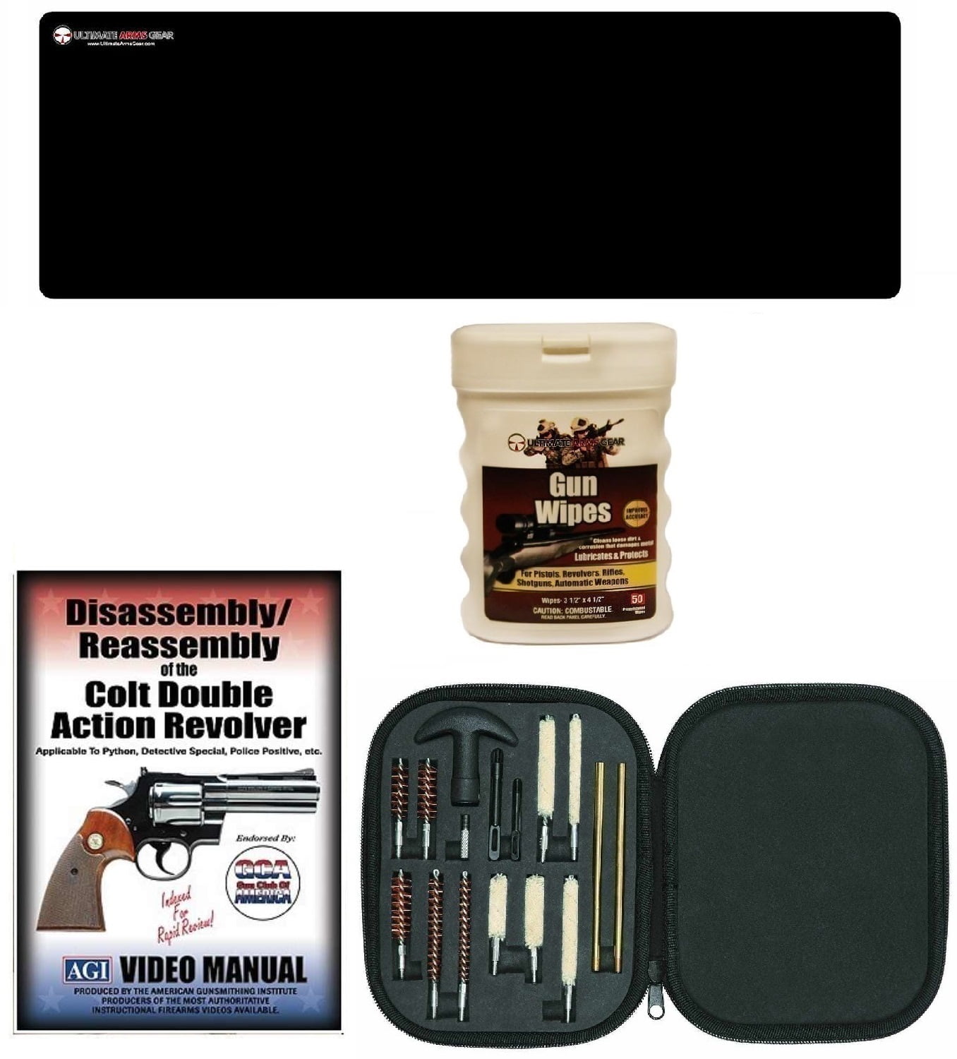 Black White Nylon Tube Nozzles 17pc Spray Gun Rifle Pistol Cleaning Brush Set 