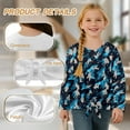 thumbnail image 5 of DISNIMO Girls Long Sleeve Shirts Camouflage Printed Casual Crew Neck Tops Basic Blouse Shirt with Tie Hem Loose Fits Pullover Tops Fall Winter Clothes for Teens, 5 of 8