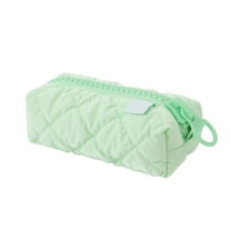 Tunhigl Stylish PU Leather Pencil Case - Large Capacity, Waterproof Zipper Pouch for Pens, Makeup & Tech, College Office Travel Organizer, Slim Cute Stationery Bag Green