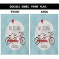 thumbnail image 3 of Valentine''s Day Theme Garden Flag Vertical Double Sided 12.5 x 18 Inch Red Tandem Bike With A Balloon And We Belong Together On Blue Burlap Yard Outdoor Decor, 3 of 6
