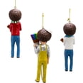 thumbnail image 3 of Kurt Adler Plastic Ornaments for Christmas Tree, Bob Ross (Set of 3), 3 of 4