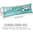 thumbnail image 4 of Beach Body Pillow Cover Summer Starfish Seashell on Coastal Nautical Long Pillowcase with Zipper Decorative Cushion Pillow Covers Soft Large Bedding Pillow Cases for Bedroom,Couch,20"x54",Turquoise, 4 of 5