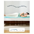 thumbnail image 3 of 3 Inch Twin XL Memory Foam Mattress Topper, Cooling Gel Infused Mattress Pad, Ventilated Bed Topper for Pressure Relief, Certified, Dorm Room , Blue, 3 of 8
