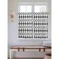 thumbnail image 2 of Vintage Bohemia Living Room Curtains 2 Panel, Abstract Geometric Art Simple Boho Dark Gray Cafe Window Treatment, Farmhouse Bedroom Bathroom Kitchen Curtains Drapes 104"x45", 2 of 6