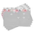 thumbnail image 1 of Ambesonne Abstract Place Mats Set of 4, Modern Symmetric Forms, Standard Size, Grey Coral Pale Pink, 1 of 6