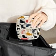 thumbnail image 6 of 1Pc Cute Period Bag Menstrual Cup Pouch, Large Storage Bag Sanitary Purse for Sanitary Napkin Pads, Cute Variety of Cats Seamless Pattern Pads Organizer for Girls Women, 6 of 6
