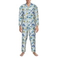 thumbnail image 3 of Bingfone Men's Pajama Set 2 Piece Loungewear PJs, Long Sleeve with Pajama Pants- cartoon octopus-Large, 3 of 7