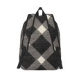 thumbnail image 4 of Casual Canvas Backpack Without Interlayer Large Capacity Stick Bag Design For Outdoor Shopping Office Outdoor Sports Argyle Plaid Dimgray_40978_1 Medium, 4 of 7