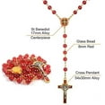 thumbnail image 3 of St. Saint Benedict Benedictine Red 8mm Bead Catholic Religious Gifts Protection Rosary Rosaries Beads, 3 of 4