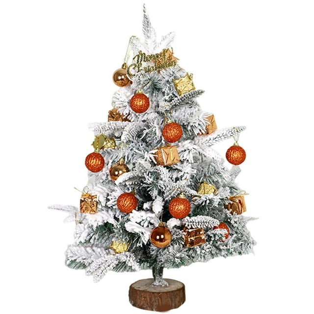 Mini adornos navideños para árbol de Navidad, decoración navideña y de Año Nuevo con guirnalda de luces LED. dorado