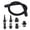 with 7 Adapter, variant on lacooooppia Paddle Board Pump Hose Inflatable Boat Pump Adapter Hose Kit Electric Air Pump Air Inflation Tube Attachments Accessories Portable Premium EVA Material Suitable for with 7 Adapter