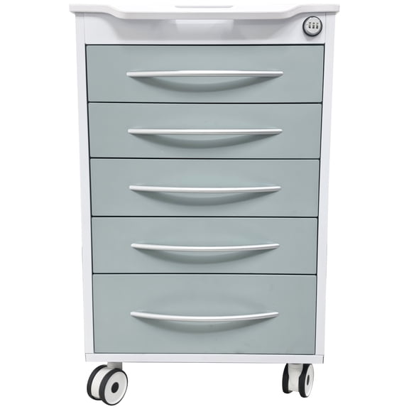 5 Drawers Mobile Dental Cabinet Clinic Storage Cabinet Mobile Trolley Cart
