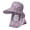 Grey, variant on Women's Floral Print Sun Hat With Face & Neck Flap, UPF 50+ Breathable Wide Brim Hat For Vacation Outfits, Travel, Hiking & Outdoor Activities Khaki One Size