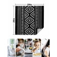 thumbnail image 5 of Black Boho Geometric Cloth Napkins Washable Set of 8, Vintage Southwestern Stripes Reusable Dinner Table Napkins Cloth Bulk for Weddings Kitchen Restaurants Hotel Events Parties 20 x 20 Inch, 5 of 9