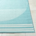 thumbnail image 4 of Livabliss Outdoor Rugs, 2x8 Alfresco Modern Aqua Runner Area Rug for Patio, Porch, Deck, Backyard, Waterproof Indoor Outdoor Carpet (2'5" x 7'10" Runner), 4 of 5