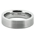 thumbnail image 3 of MJ Metals Jewelry White Tungsten Carbide 6mm Pipe Ring with a Brushed Finish Comfort Fit Wedding Band Size 10.5, 3 of 5