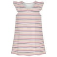 thumbnail image 3 of Vêtements de Nuit d'Été pour Filles, Robe de Nuit Décontractée à Rayures pour Tout-Petits et Enfants 3 10, Tenue d'Intérieur Confortable Sans Manches à Manches Courtes, 3 of 3