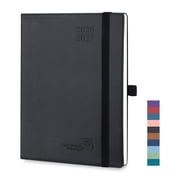 POPRUN Academic Planner 2026-2027, 6.5x8.5, Weekly and Monthly Calendar (Jul.26-Jun.27), Flexible Cover, Monthly Tabs, 100 GSM Paper - Black