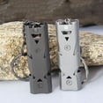 thumbnail image 1 of Opolski Stainless Steel Emergency Lifesaving Whistle Double Tube SOS Survival Kit Tool, 1 of 8