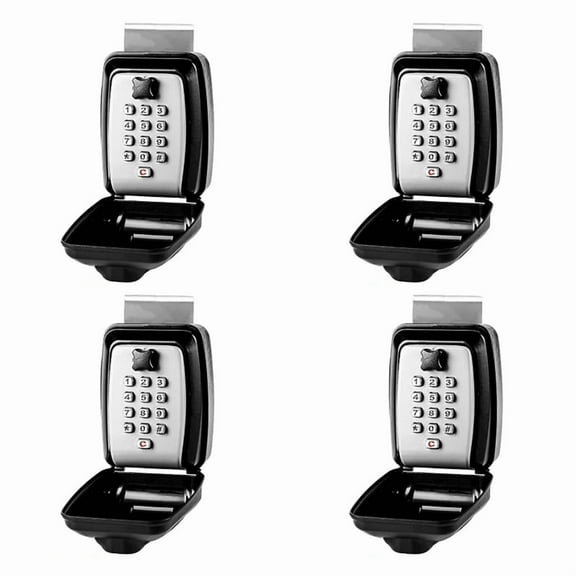 4X Car Window Lock Box, Car Key Lock Box, Car Window Punch Button Lock Box, Car Window Key Safe, for Carpooling, Turo