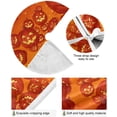 thumbnail image 2 of GZHJMY Halloween Tree Skirt Scary Pumpkins Xmas Tree Skirt Floor Door Round Mat Decorations for Holiday Party Home Christmas Day Ornaments, 35.4", 2 of 6