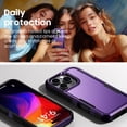 thumbnail image 5 of for iPhone 16 Pro Case, [Shockproof] Military Grade Proof Protection [Dropproof] Rugged Protective Heavy Duty Phone Case Cover for iPhone 16 Pro (Purple), 5 of 14