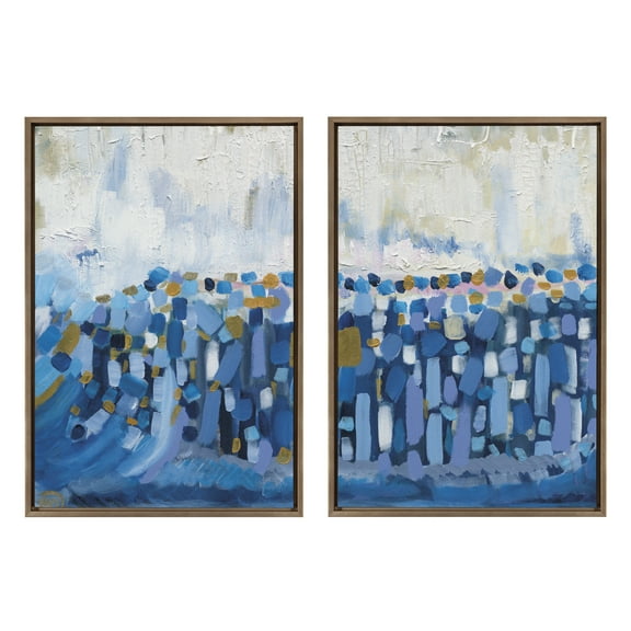 Sylvie Queen Elizabeth II 23 in x 33 in Framed Painting Canvas Art Prints, by Kate and Laurel Set of 2