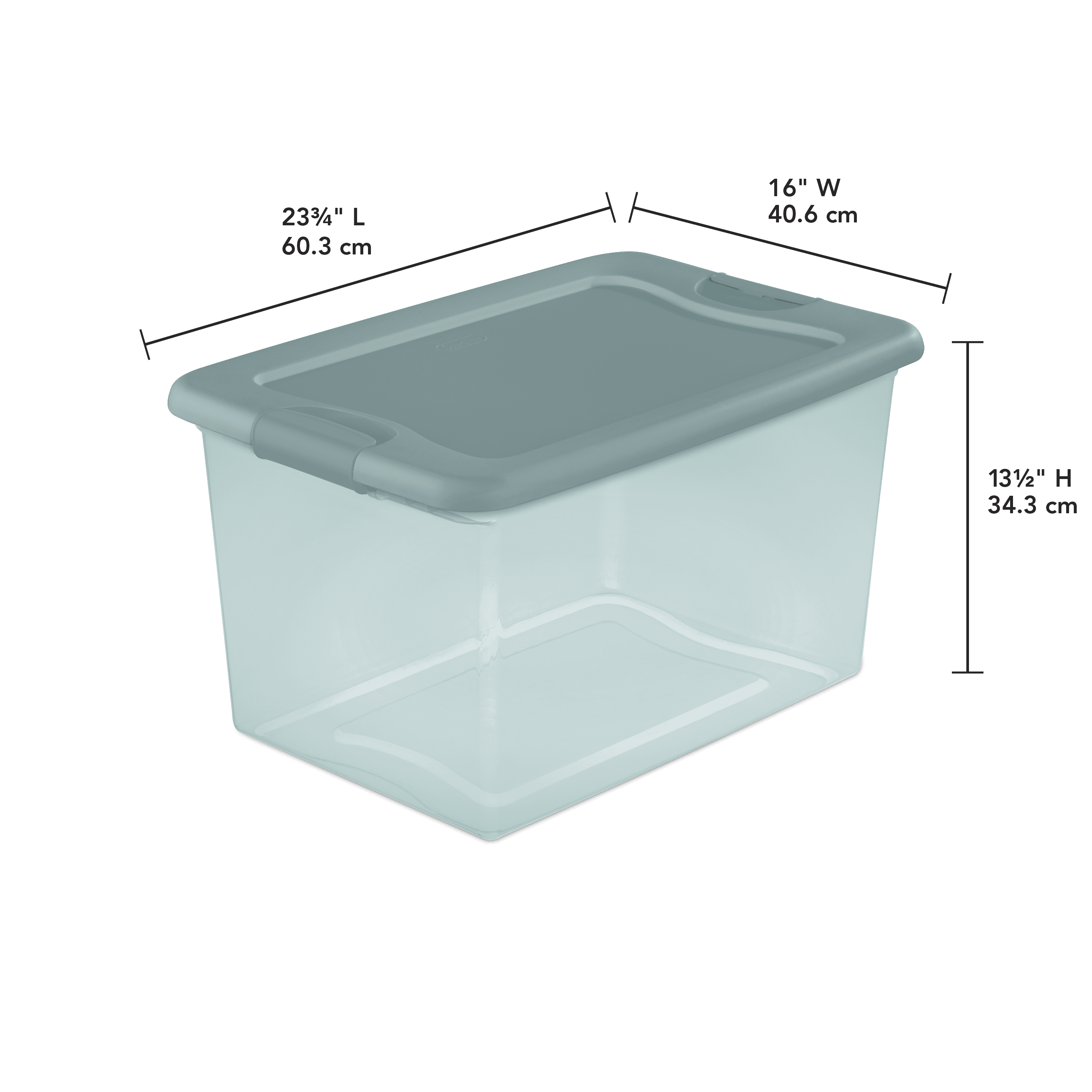 Aqua Slate 30-Gallon Storage Tote