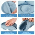 thumbnail image 3 of 8Pcs Silicone Baby Feeding Set Soft Baby Weaning Supplies Cute Self Feeding Eating Utensils Set Dishwasher Safe for Baby Green, 3 of 8