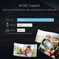 thumbnail image 3 of ASUS ZenDrive V1M External DVD Drive and Writer with Built-in Cable-Storage Design, USB-C Interface, Compatible with Win 11 and macOS, M-DISC Support (SDRW-08V1M-U), 3 of 5