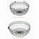thumbnail image 2 of Bearachild Tazón de frutas de 2 niveles, cesta de frutas de hierro para encimera, soporte multiusos para frutas y verduras, soporte colgante para frutas Cocina y Comedor Bearachild HA018425-00, 2 of 6