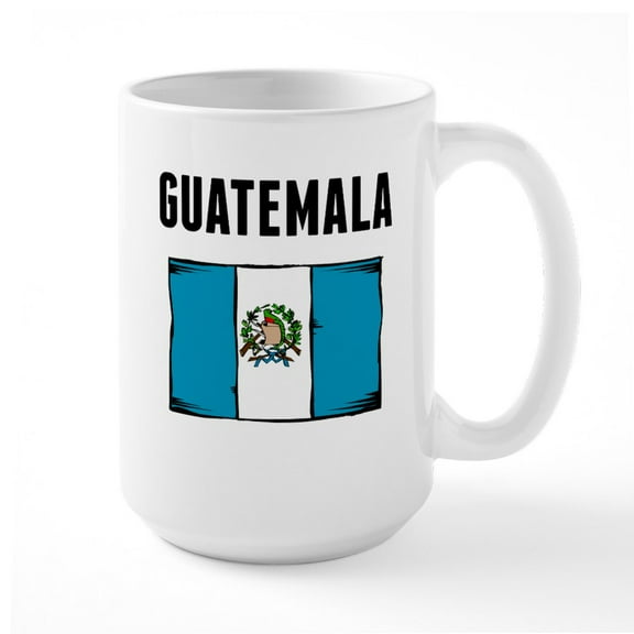 CafePress - Guatemala Flag Mugs - 15 oz Ceramic Large White Novelty Mug