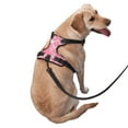 thumbnail image 2 of ZNDUO Pink Spring Pattern Pattern Dog Harness, Adjustable Reflective Pet Harness with Dog Leash, 2 of 8