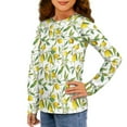 thumbnail image 4 of DISNIMO Lemon Fruit Shirt Long Sleeve for Kids Long Sleeve Shirts for Girls 3-4 Long Sleeve Shirt Kids Crew Neck Tshirt Girls Long Sleeve T Shirts Soft Kids T Shirt Casual Tops Girls, 4 of 7