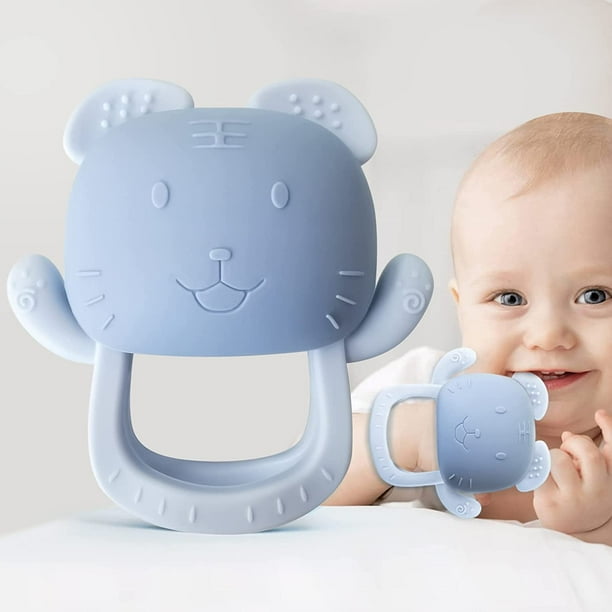 Mordedores para bebés de 0 a 6 a 12 meses Los bebés nunca se caen Mordedor de silicona para bebés Forma de tigre Mordedor para bebés Chupete relajante Juguetes para masticar para bebés Necesita chupa JAMW Sencillez