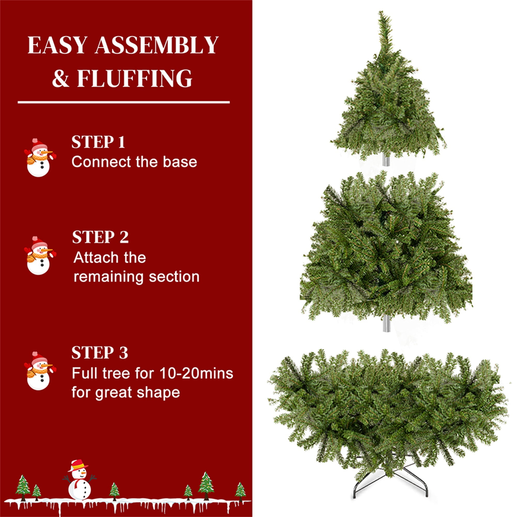 Kepooman 7.5FT Christmas Tree, PVC Xmas Tree with 1450 Branch for Home, Yellow Green Kepooman 7.5FT Christmas Tree, PVC Xmas Tree with 1450 Branch for Home, Yellow Green