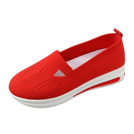 

crtigd No Show Womens Socks for Sneakers Fashion Summer And Autumn Women Sneakers Flying Woven Mesh Lace Up Solid Color Lightweight Casual