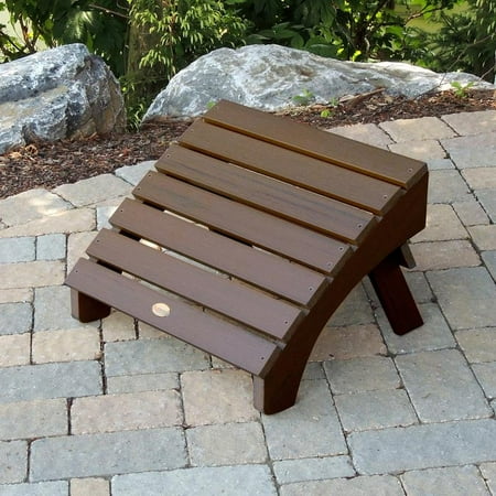 AD-OTL1-ACE Recycled Plastic Weathered Acorn Adirondack Outdoor Hamilton Furniture Folding Ottoman-Made in USA