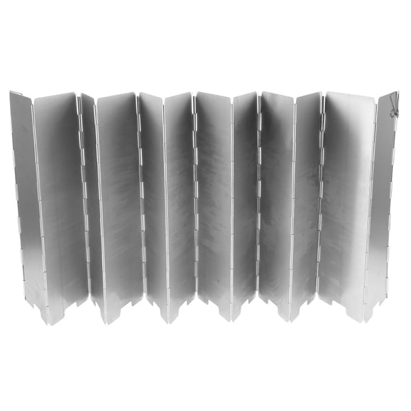 Masteelf 1 Set Camping Stove Windshield 12-Plate Aluminum Alloy Folding Wind Screen for Outdoor Stove Portable Lightweight Windshield