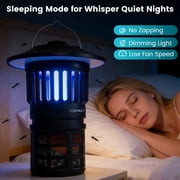 Costway Fly Trap with Light, Rechargeable Electric Bug Catcher & Killer with LED Lantern