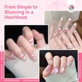 thumbnail image 4 of SAVILAND 6pcs Nail Polish Set: Quick Dry 6 Colors Cat Eye Nail Polish Shimmer Romantic Pink Series Magnetic Cateye Fingernail Polish with Magnet Stick DIY Manicure Valentine Gift for Women Girls, 4 of 8